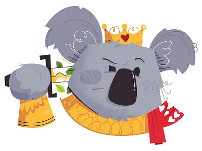 Suicide King Koala ace bear cards club king koala playing cards royal royalty spade suicide king sword