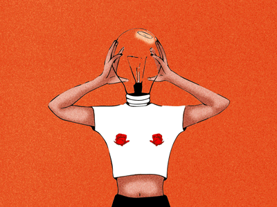 I Had an Idea blooming diego la diabla drawing flower flowers gif girl idea illustration lightbulb rose roses