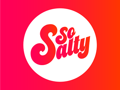 Work in progress 60s 70s gradient groovy logo orange pink salty slang typography wip