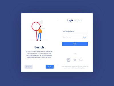 Login UI illustration login screen ui ux