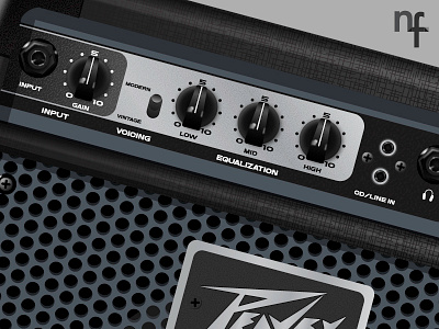 Amp 02 bass amp graphic art illustrator