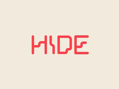 Hide Logotype escape game hide labyrinth staircase step typography