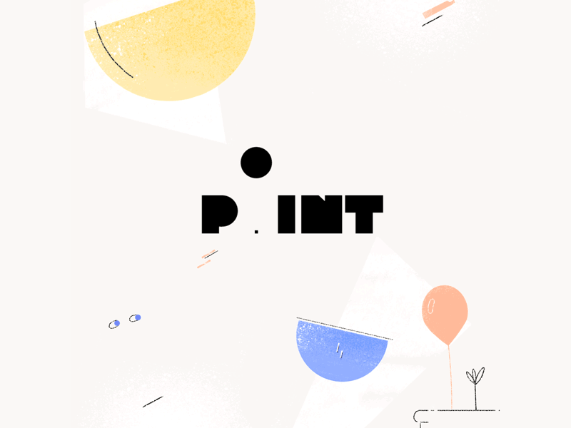 POINT Logo Animation animated logo animation design gif illustration logo logo design loop motion graphics point point animation shapes