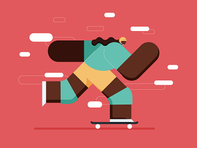 Big Buds Skateboard big buds character character design girl helmet skate skateboard vector