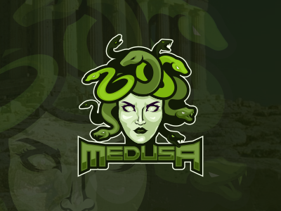 Medusa esport icon identity logo logos mascot medusa myth snake sport