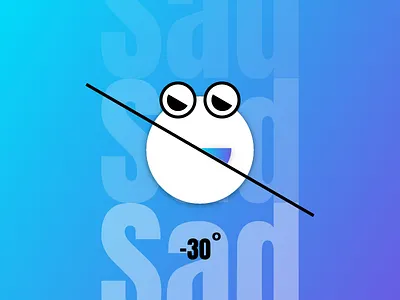 SAD (It's all about the angle) 30 angle blue gradient sad sahpes