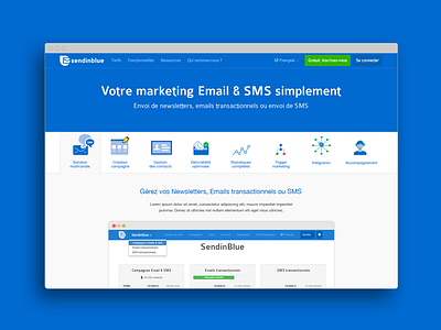 Sendinblue features page icon webdesign