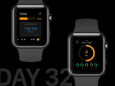 Daily UI Challenge: Day 32 - Swipe Recorder android apple watch attendance management app daily ui challenge ios swipe record ui design ux design watch app watchos