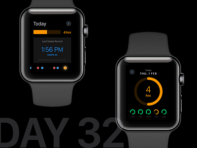 Daily UI Challenge: Day 32 - Swipe Recorder android apple watch attendance management app daily ui challenge ios swipe record ui design ux design watch app watchos