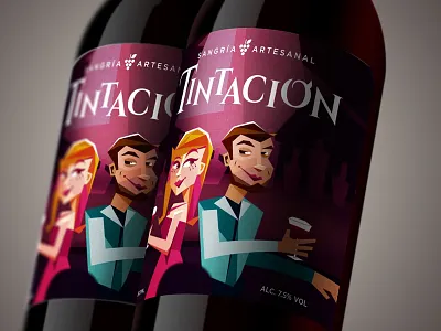 Tintación branding design drink label packaging sangria
