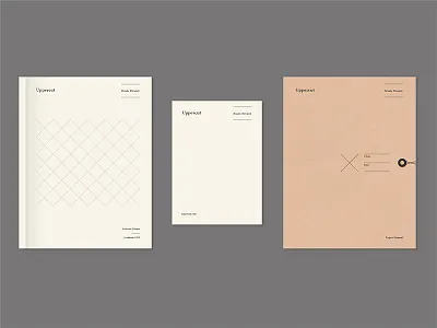 Uppercut Exploration 1a branding folder geometric layout letterhead logo mark minimal neutral pattern simple tractorbeam