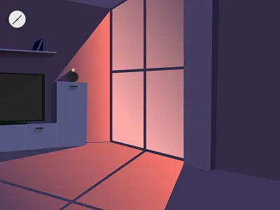 Living room - point of view adobe illustrator digital art illustration