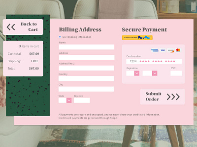daily ui #002 / check out check out credit card daily ui ui user interface