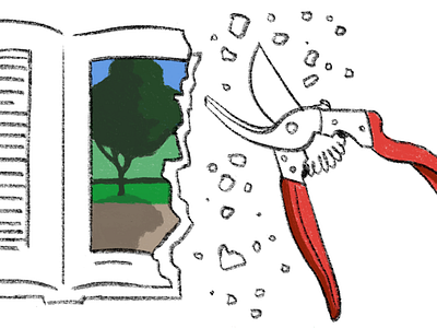 Winter Pruning (and Reading) apple pencil books chalk ipad pro procreate pruning winter