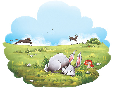 Lion and Rabbit book drawing illustration lion picturebook rabbit