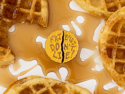 Friends Don't Lie eggo eggos enamel pin pins stranger stranger things syrup things waffle