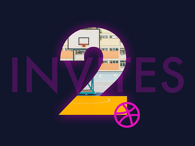 2 invites cool design digital dribbble graphic design hip invite new shots web design