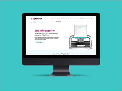 UI: TTPLabtech bioscience blue design life science liquid handling products science tech technology ui ux web