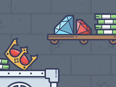 Sneak peak crown gems jewels king money queen stone value vault wall