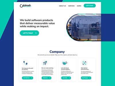 Calabahlabs Shot design home page landing page ui ux web