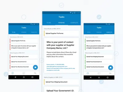Task List list material mobile tab task to do ui ux