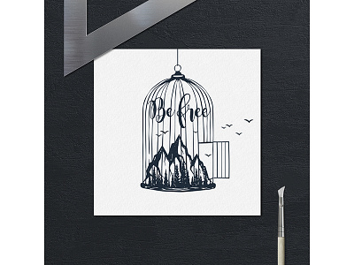 Be free adventure badge design double exposure grunge logo typography vintage wanderlust