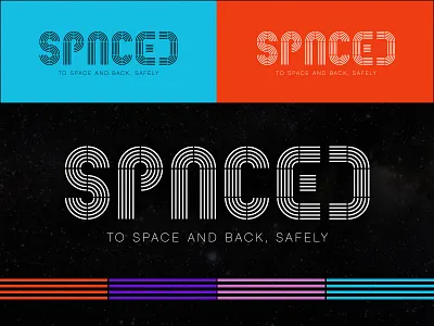 SPACED logo challenge options 3 custom letters logo space type typography
