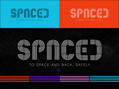 SPACED logo challenge options 3 custom letters logo space type typography