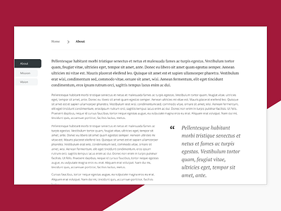 About about clean layout minimal serif typography
