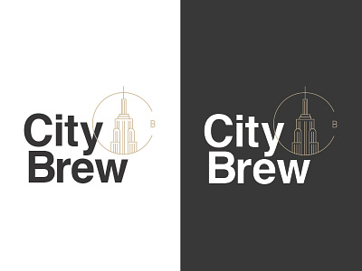 CityBrew Logo Concept coffee icon illustrator logo minimal vector