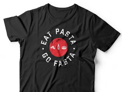 Eat Pasta, Go Fasta restaurant t shirt type uniform
