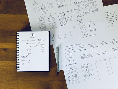 Closet app wireframe app design paper process sketch sketching stepone wirefram