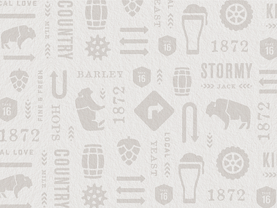 Take 16 Pattern arrows barley barrels beer brewery buffalo drinking hops pattern road signs tires yeast