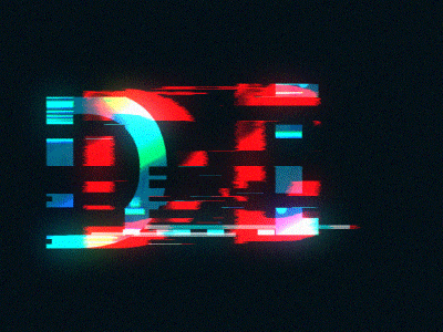 Small Glitch digital glitch letter noise