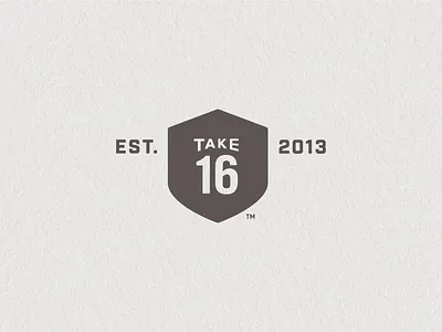 Take 16 Secondary Mark brewery est established etd logo mark road sign shield take 16