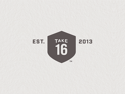 Take 16 Secondary Mark brewery est established etd logo mark road sign shield take 16