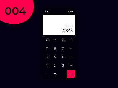 Daily #004 004 calculator daily ui