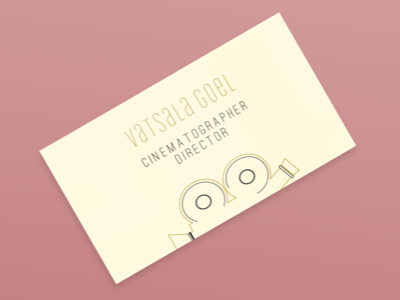 Vatsala Goel Business Card graphic design print