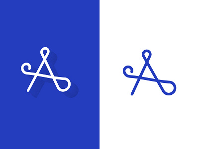 A two ways a art blue illustration letter lettering line minimal typography