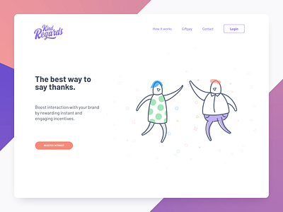 Kind Regards Homepage branding clean homepage illustration kind modern regards ui webdesign