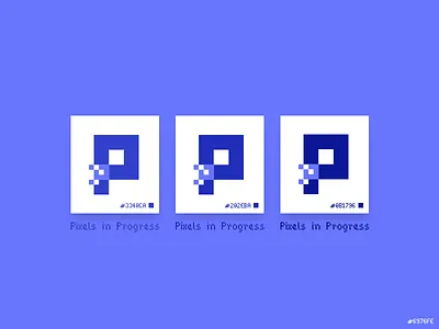 Logo + color exploration color days exploration flat for in logo logotype pixels progress purple ui