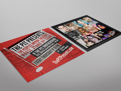 Pit Presents Stand Up Comedy Flyer comedians comedy flyer new york nyc stand up
