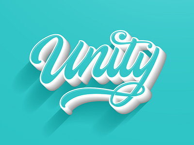 Unity brushtype calligraphy cursive handlettering handmadefont handmadetype handscript illustrator lettering type