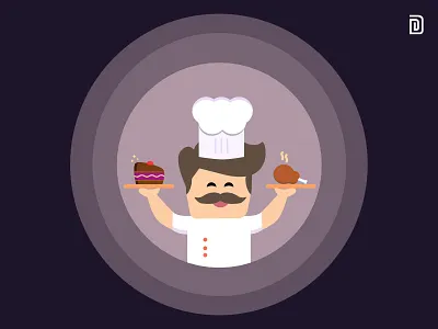 Chef :) cake character chef cook food