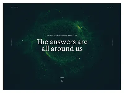 Science! clean concept design glow green layout school science ui web design website wip