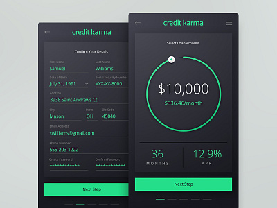 Bank Loan App app design sketch ui ux