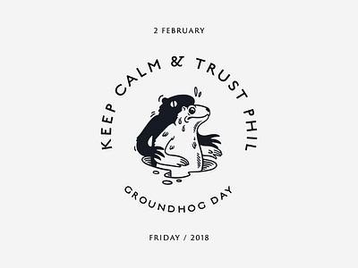 Groundhog Day animal bage day february groundhog illustration shadow