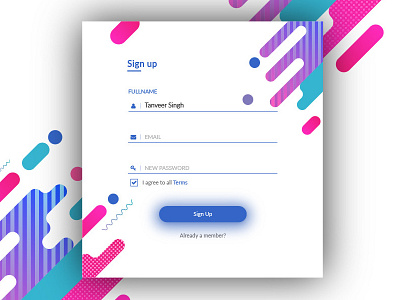 Attractive Sign up screen login sign signup
