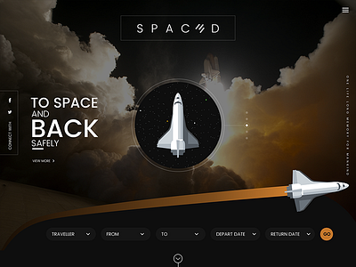 SPACEDchallenge challenge color conceptual design gradient landing lifestyle page twitter ui web website