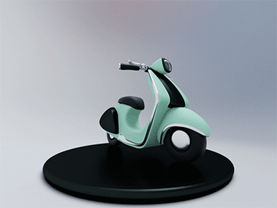 Sue's Scooter 3d scooter turnaround